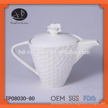 Nuevo producto para 2015 tetera de cerámica, tetera de porcelana blanca